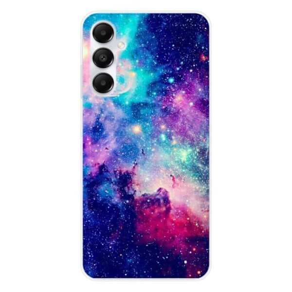 Tryckt silikonfodral som är kompatibelt med Samsung Galaxy A25 Galaxy Blue Transparent