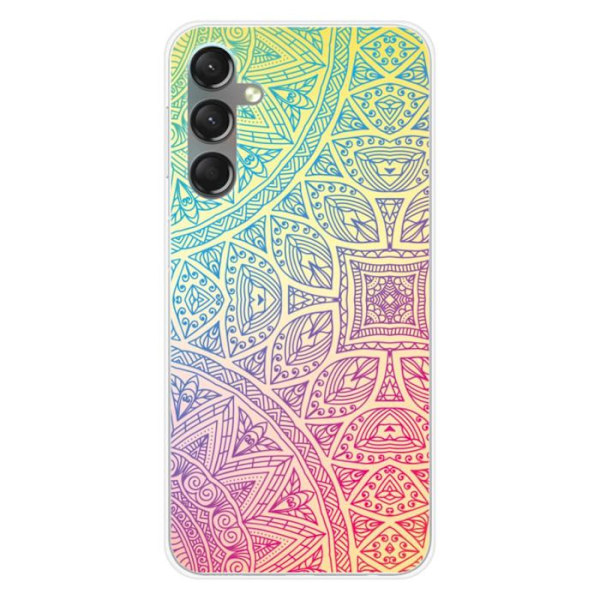 Silicone-skal - Kompatibel med Samsung Galaxy A24 4G - pastell mandala design Transparent