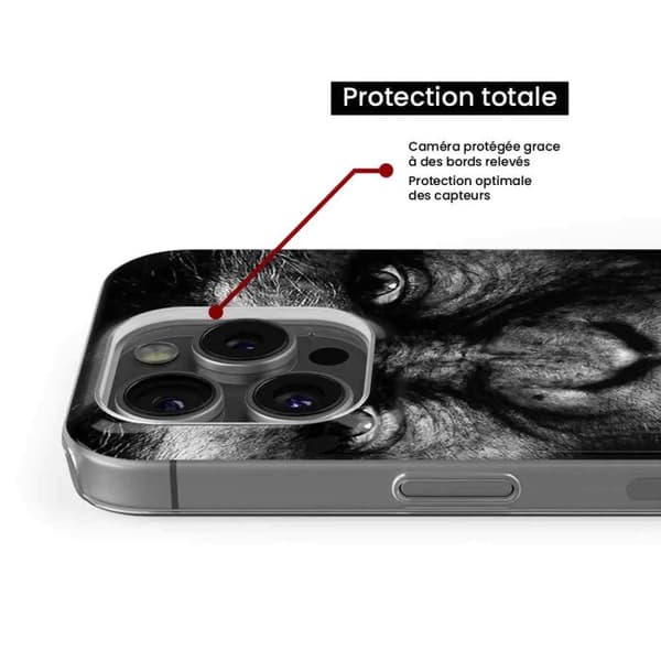 Silikonskal - Kompatibel med Apple iPhone 16 Plus - design apa Transparent