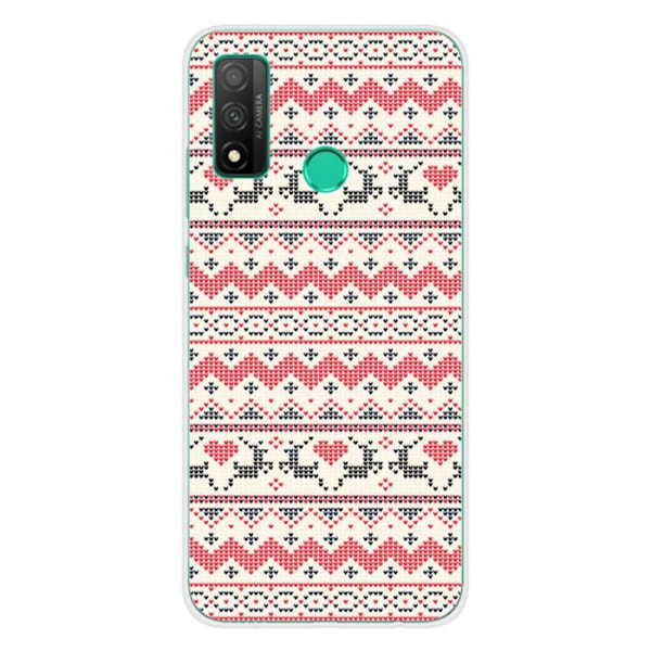 Tryckt silikonfodral kompatibelt Huawei P Smart 2020 NO Christmas Sweater Ren Transparent