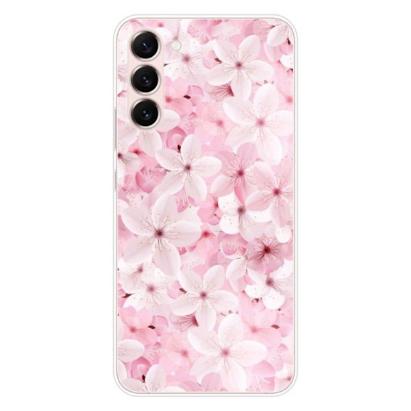Siliconett fodral - Kompatibel med Samsung Galaxy S23 Plus - sakura design Transparent