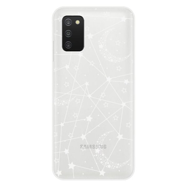 Tryckt silikonfodral som är kompatibelt med Samsung Galaxy A03S Starry linjer Transparent