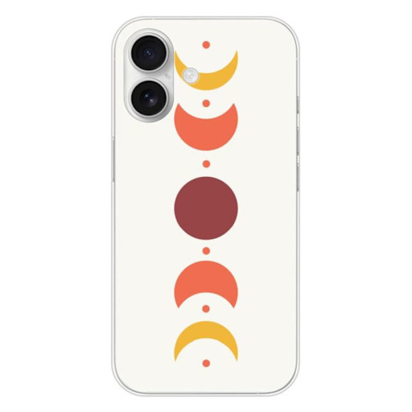 Siliconefodral - Kompatibel med Apple iPhone 16 - design eclipse Transparent