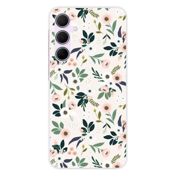 Siliconfodral med tryck - 1001 Fodral - Samsung Galaxy A55 5G - Blommönster - Optimal skydd - Mjuk Transparent