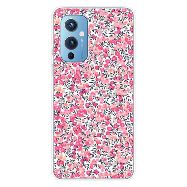 Tryckt silikonfodral kompatibelt OnePlus 9 Liberty Wiltshire Rose Transparent