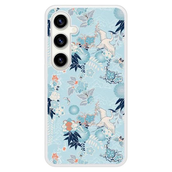Siliconförstärkt tryckt skal kompatibelt med Samsung Galaxy S23 FE Kimono Transparent