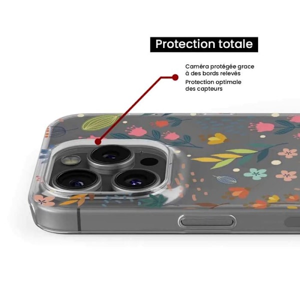 Siliconfodral med tryck kompatibel med Samsung Galaxy A15 Färgglada blommor Transparent