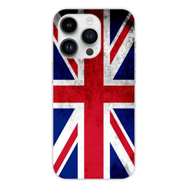 Silicone skal - Kompatibel med Apple iPhone 14 Pro - design med Englands flagga Transparent