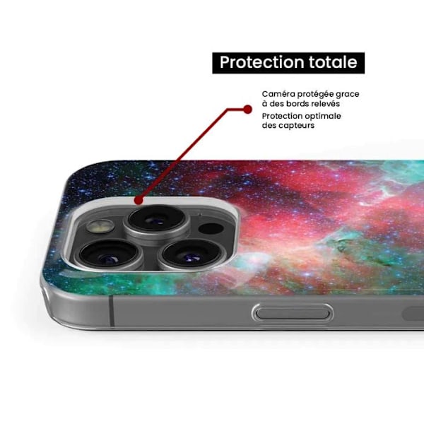 Tryckt silikonfodral som är kompatibelt med Samsung Galaxy M55 5G Nebula Transparent