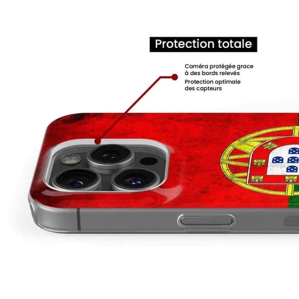 Siliconfodral kompatibelt med iPhone 13 Pro Max - Portugals flagga Transparent