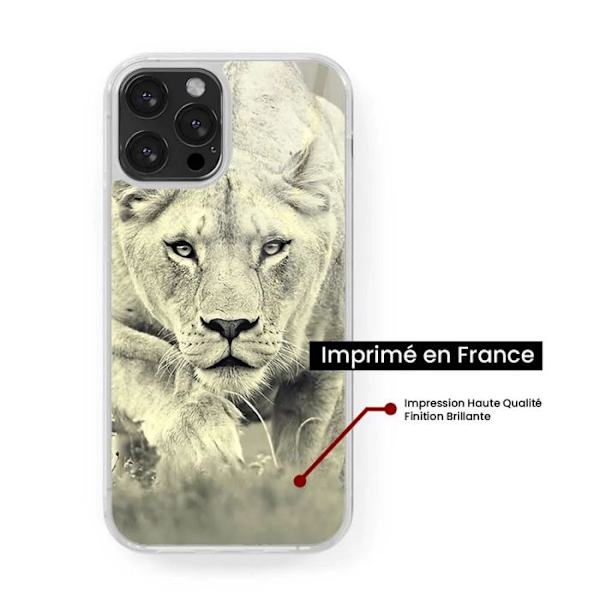 Siliconförstärkt tryckt skal kompatibelt med Apple iPhone 16 Plus Lionne Transparent