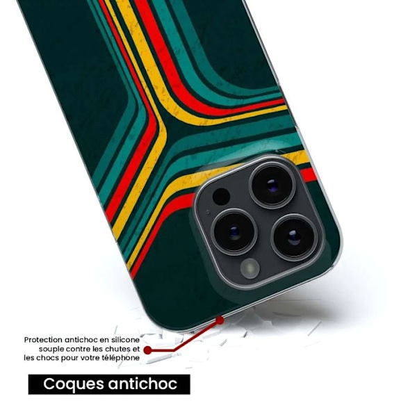 Silikonskal - Kompatibel med Samsung Galaxy M15 5G - retro linjer design Transparent