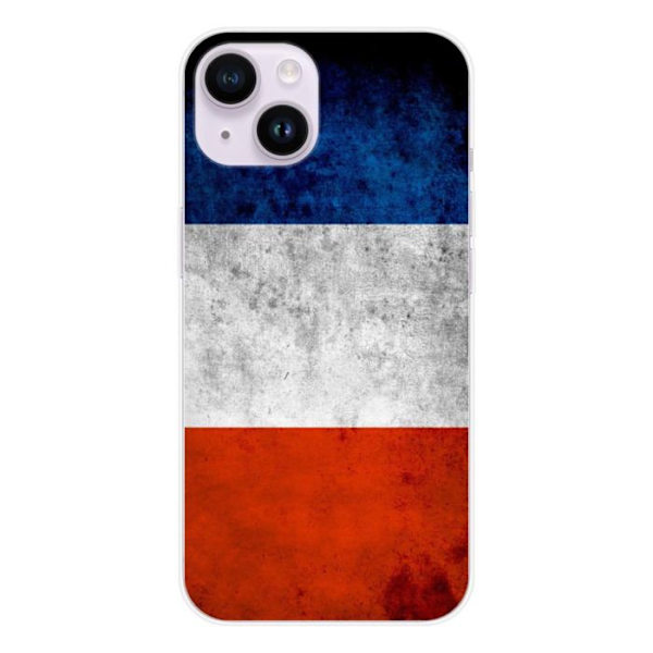 Silikonskal - Kompatibel med Apple iPhone 14 - design med franska flaggan Transparent