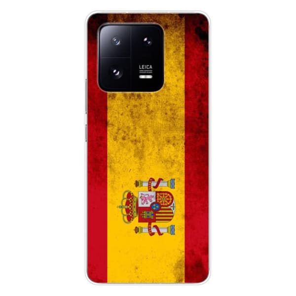 Silikonskal - Kompatibel med Xiaomi 13 Pro - design flagga Spanien Transparent