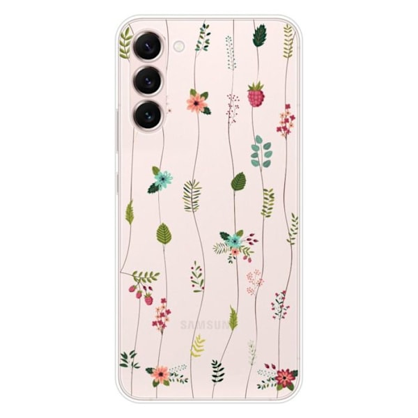 Siliconefoder - Kompatibel med Samsung Galaxy S23 Plus - design med upphöjda blommor Transparent