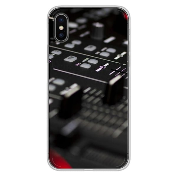 Tryckt silikonfodral kompatibelt Apple iPhone XS Max Dj Mixer Transparent