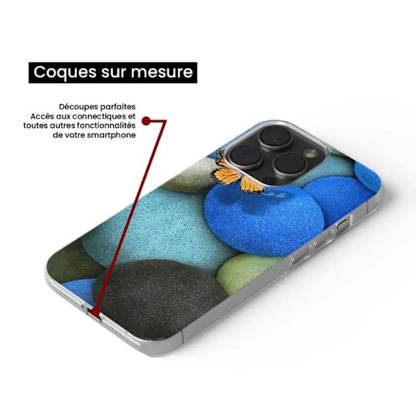 Tryckt silikonfodral kompatibelt Xiaomi Redmi Note 12 Pro 5G Poco X5 Pro Blue Pebble Butterfly Transparent