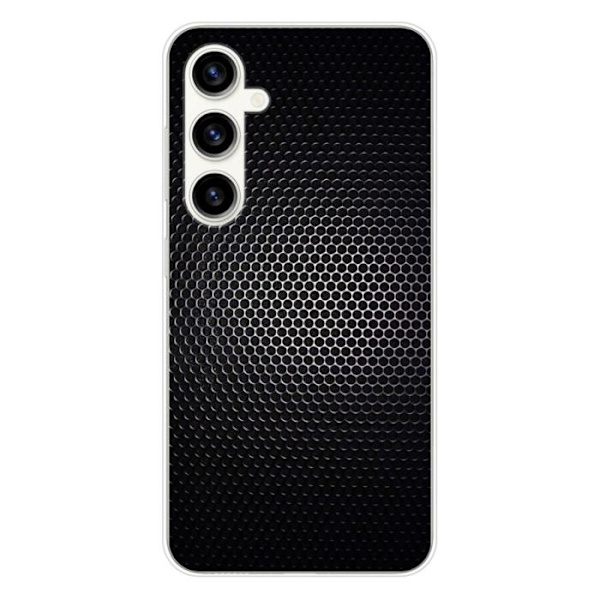 Silikonskal - Kompatibel med Samsung Galaxy S23 FE - design mörk metall Transparent