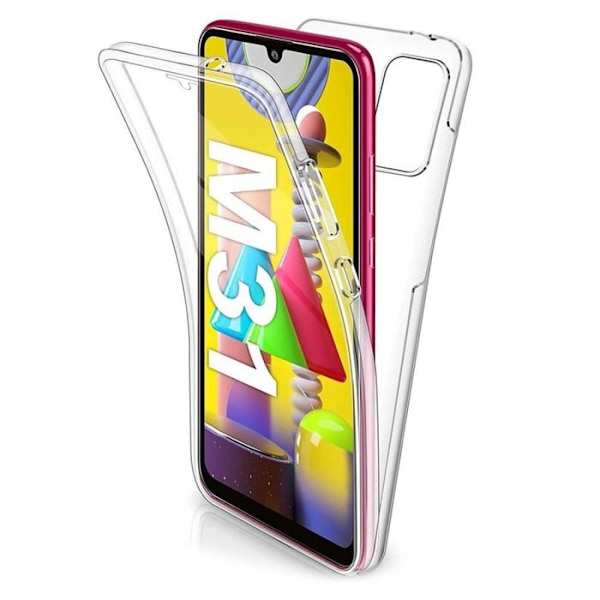 Heltäckande 360°- Skyddskompatibel för Samsung Galaxy M31 – Dubbel transparent skydd Transparent