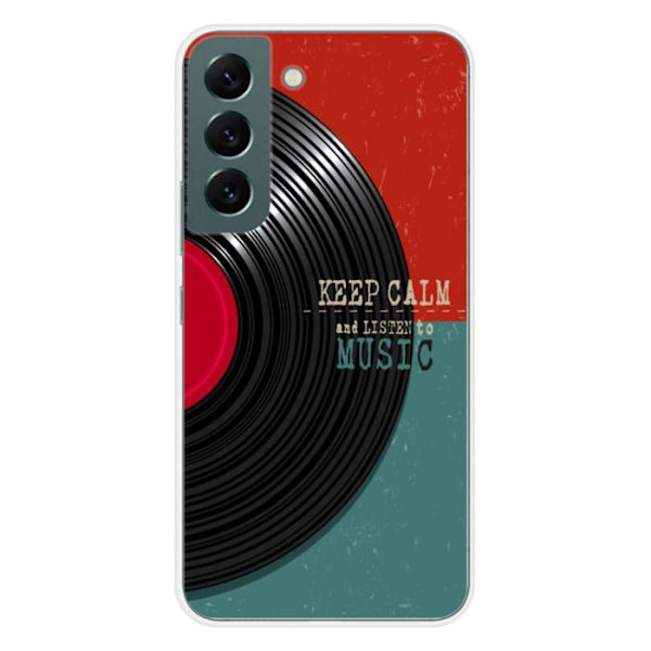 Siliconfodral - Kompatibel med Samsung Galaxy S22 - design keep calm Transparent