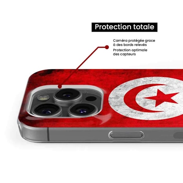 Tryckt silikonfodral som är kompatibelt med Xiaomi 13 Lite Tunisiens flagga Transparent