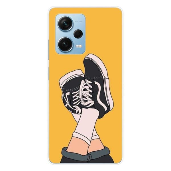 Siliconfodral - Kompatibel med Xiaomi Redmi Note 12 Pro Plus - sneakersdesign Transparent