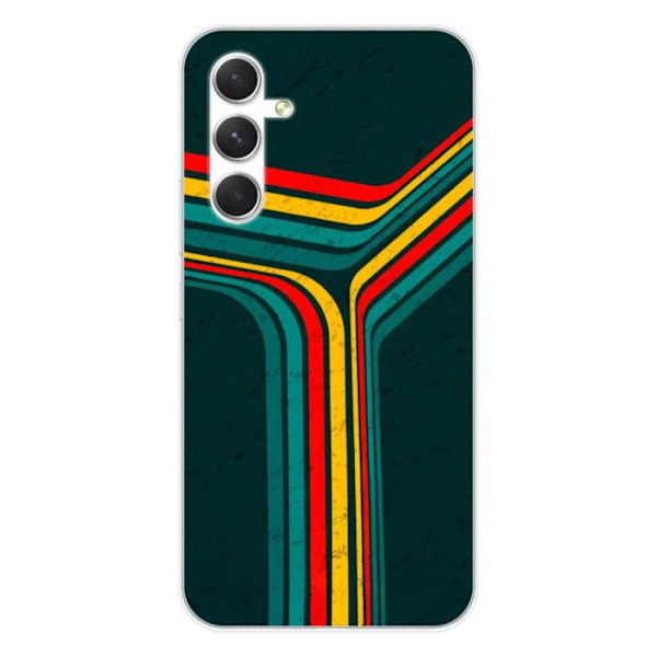 Silicone-fodral - Kompatibel med Samsung Galaxy A54 5G - retro linjer design Transparent