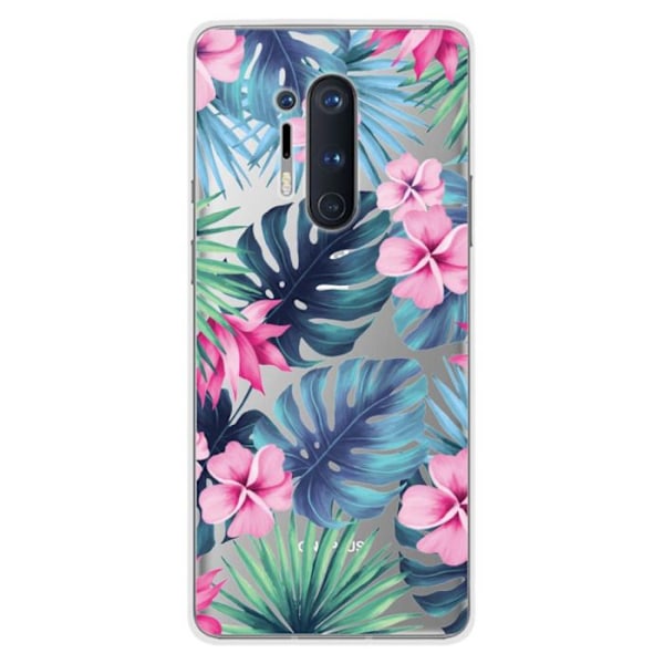 Siliconfodral med tryck - 1001 fodral - OnePlus 8 Pro - Tropisk Akvarell - Optimal skydd - TPU Gel Transparent