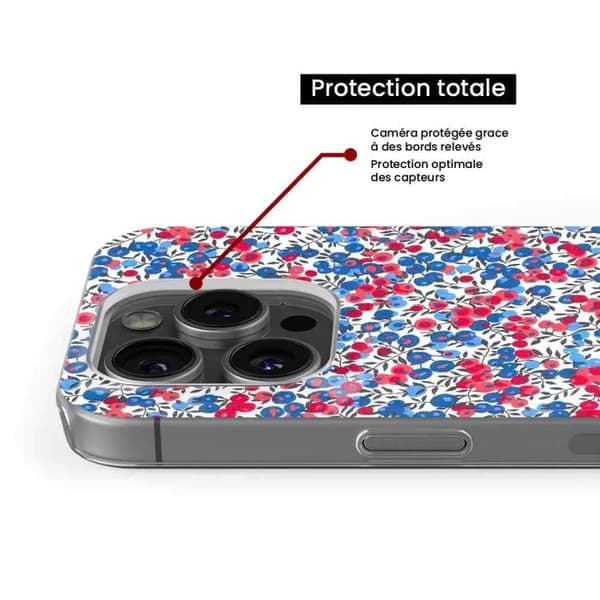 1001Coques - Silikonfodral kompatibelt med Xiaomi Redmi Note 12 Pro Plus - Liberty Wiltshire blå mönster - Originaldesign tryckt e Transparent