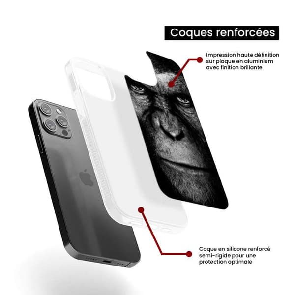 Fäst med förstärkt silikon kompatibel med Apple iPhone 13 Mini Apa Transparent
