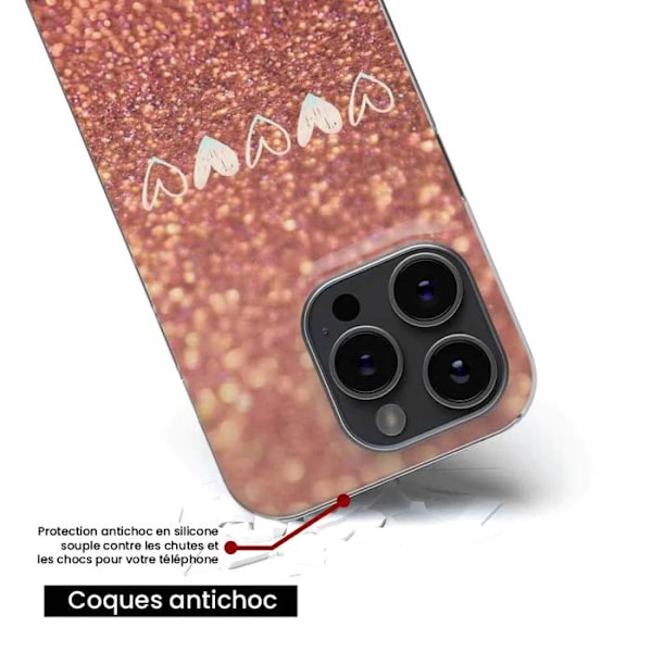 Siliconfodral - Kompatibel med Samsung Galaxy A16 - design med hjärtglitter Transparent