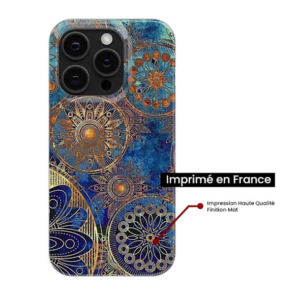 Siliconfodral med tryck - 1001 fodral - Samsung Galaxy S23 FE - Blå mandala - Optimal skydd - TPU gel Transparent