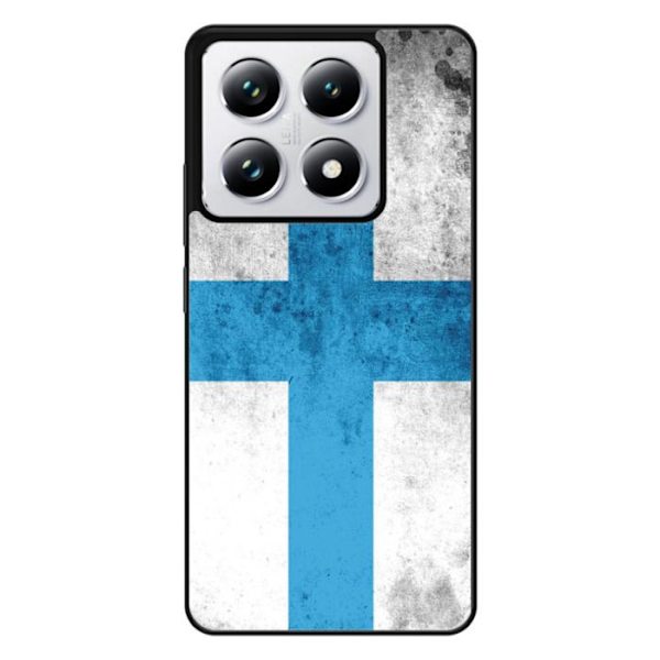 Silikonskal med förstärkt tryck kompatibel med Xiaomi 14T 4G Marseille-flagga Transparent