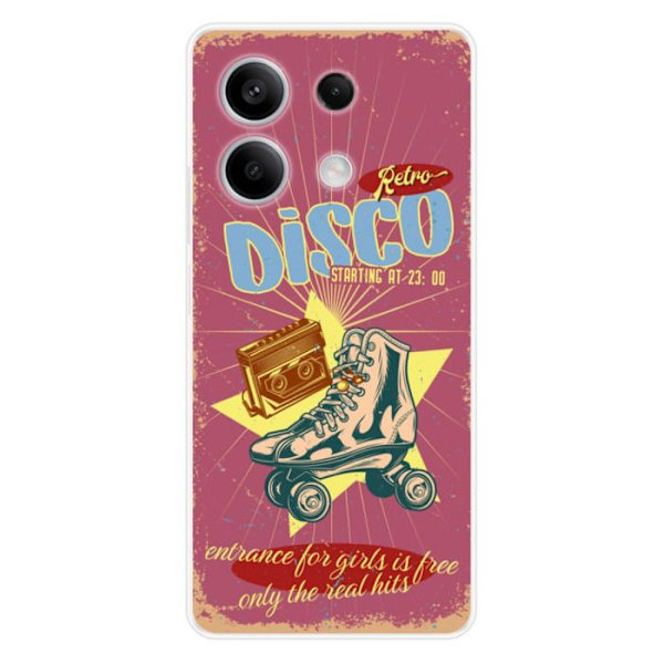 Siliconfodral - Kompatibel med Xiaomi Redmi Note 13 5G - retro disco design Transparent