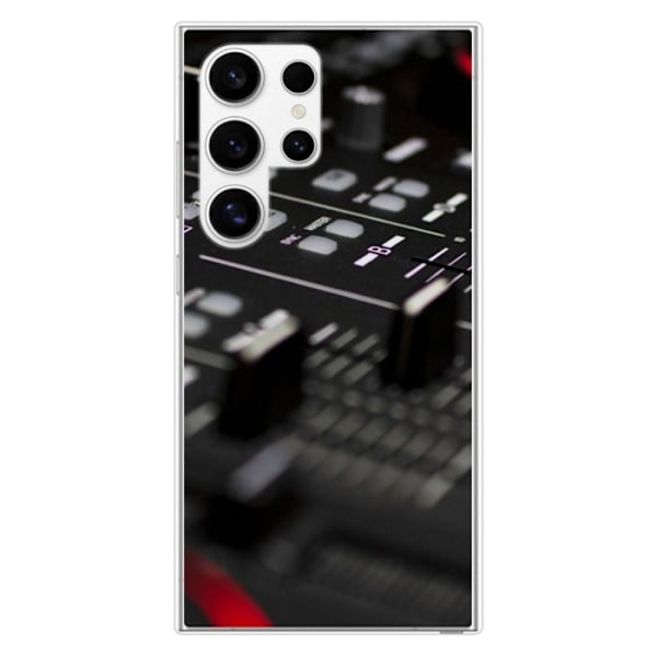 Coque i förstärkt silikon med tryck kompatibel med Samsung Galaxy S24 Ultra Dj Mixer Transparent