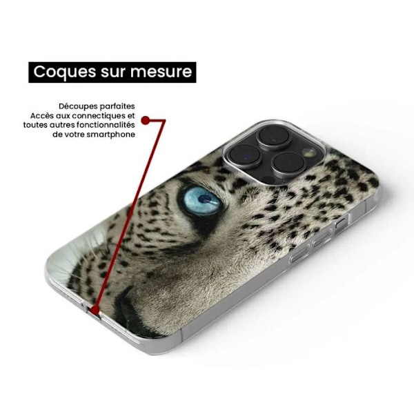 Tryckt silikonfodral kompatibelt Samsung Galaxy A35 5G Leopard Eye Transparent