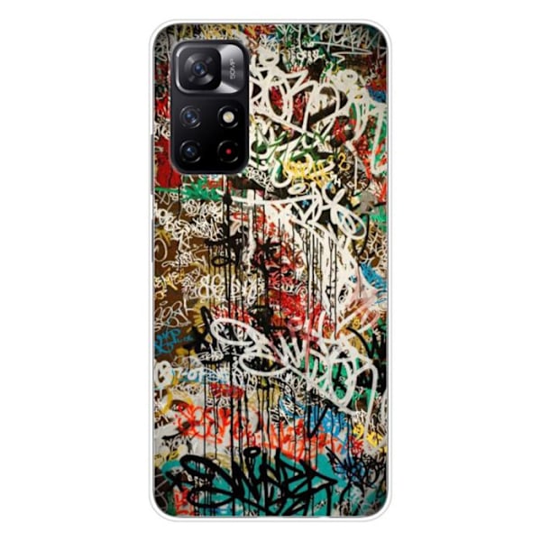 Tryckt silikonfodral kompatibelt Xiaomi Redmi Note 11 5G Redmi Note 11S 5G Graffiti 1 Transparent