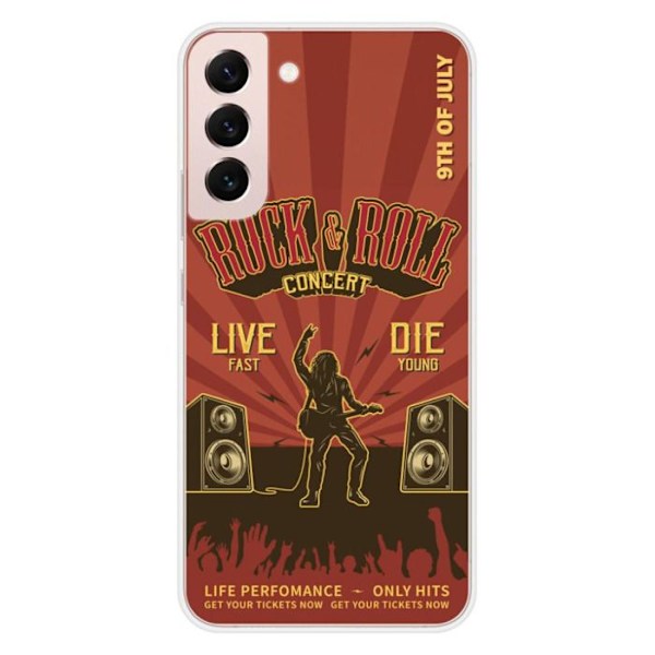Siliconskal - Kompatibel med Samsung Galaxy S22 Plus - rock and roll-design Transparent