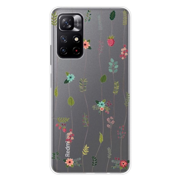 Tryckt silikonfodral kompatibelt Xiaomi Redmi Note 11 5G Redmi Note 11S 5G Rising Flowers Transparent