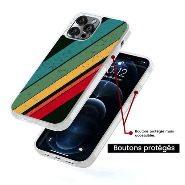 Coque i silikonförstärkt med tryck kompatibel med Apple iPhone 16 Plus Grunge Transparent