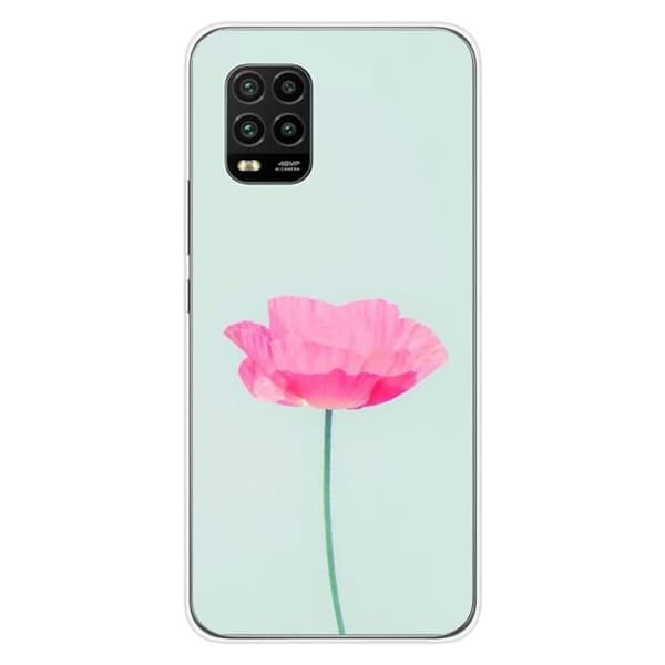 Tryckt silikonfodral som är kompatibelt med Xiaomi Mi 10 Lite Rose Flower
