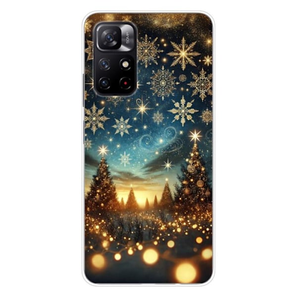 Tryckt silikonfodral kompatibelt Xiaomi Redmi Note 11 5G Redmi Note 11S 5G NO Christmas Magic Transparent