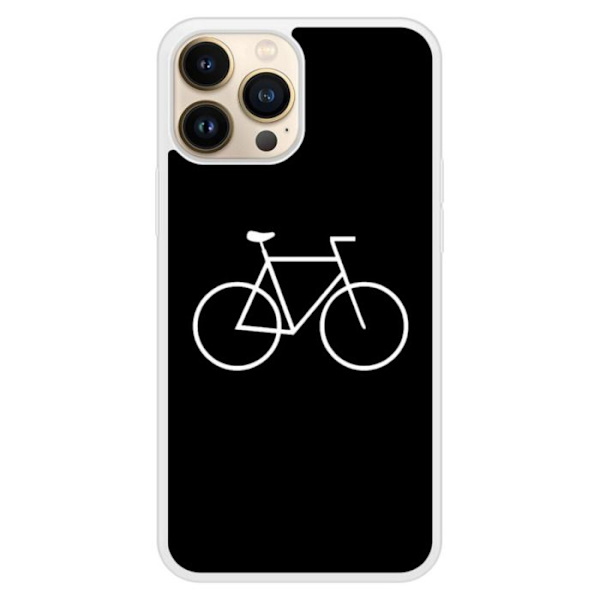 Förstärkt silikonskal med tryck, kompatibelt med Apple iPhone 13 Pro Max, Bike Hipster Transparent