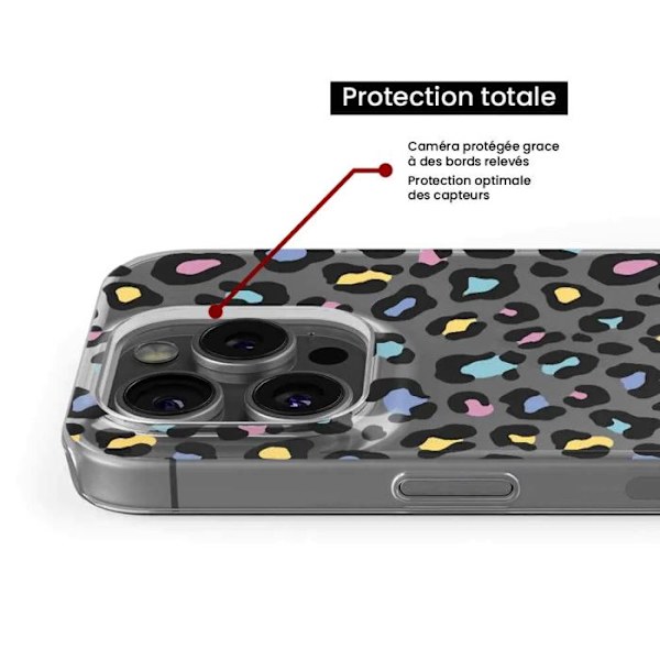 Silikonskal - Kompatibel med Apple iPhone 14 Plus - leopardfärgad design Transparent