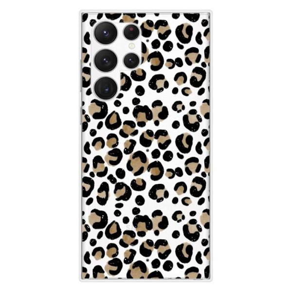 Silikonskal - Kompatibel med Samsung Galaxy S23 Ultra - leoparddesign Transparent