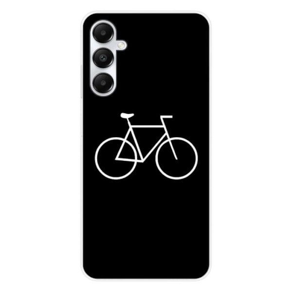 Tryckt silikonfodral som är kompatibelt med Samsung Galaxy A25 Bike Hipster Transparent