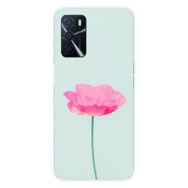 Tryckt silikonfodral som är kompatibelt med Oppo A16 Rose Flower