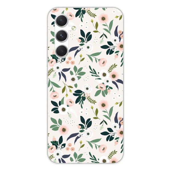 Silikonfodral med tryck - 1001 Fodral - Samsung Galaxy A54 5G - Blommönster - Optimal skydd - Mjuk Transparent