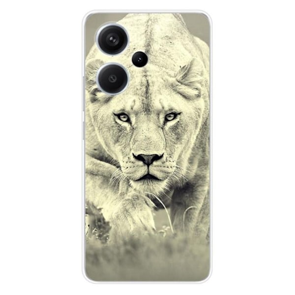 Silicone-fodral - Kompatibel med Xiaomi Redmi Note 13 Pro Plus 5G - lejon-design Transparent
