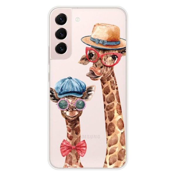 Silicone-skalskydd - Kompatibel med Samsung Galaxy S22 Plus - rolig giraffdesign Transparent